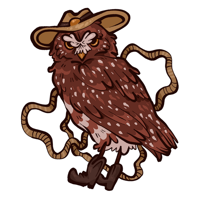 Cowb-owl (2.6 x 3)